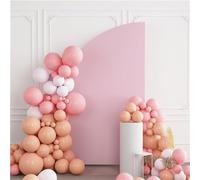 Mateju Arch Backdrop Cover Spandex Fited Wedding Arch Backdrop Stand Cover for Birthday Party Ceremony Decor Baby Shower Wedding Photography Background Frame Cover (6.6ft (101x202cm),Pink)