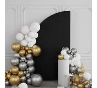 Mateju Arch Backdrop Cover Spandex Fited Wedding Arch Backdrop Stand Cover for Birthday Party Ceremony Decor Baby Shower Wedding Photography Background Frame Cover (6.6ft (101x202cm),Black)