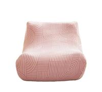 Mateju Armless Sofa Cover 1 Seater, Nordic Bean Bag Cover Only Lazy Floor Sofa cover One Piece Non Slip Stretch Futon Slipcover Folding sofa Bed Non-Armrest Furniture Protector (Pink,1 seat)