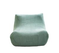 Mateju Armless Sofa Cover 1 Seater, Nordic Bean Bag Cover Only Lazy Floor Sofa cover One Piece Non Slip Stretch Futon Slipcover Folding sofa Bed Non-Armrest Furniture Protector (Green,1 seat)