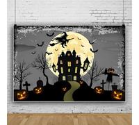 Mateju Backdrop Vinyl Photography Background, Halloween Happy Party Decorations Banner Suplies, Christmas Photo Backdrop Decorations Photo Studio Backdrop Props (7x5FT,grey)