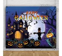 Mateju Backdrop Vinyl Photography Background, Halloween Happy Party Decorations Banner Suplies, Christmas Photo Backdrop Decorations Photo Studio Backdrop Props (5x3FT,castle)