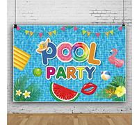 Mateju Backdrop Vinyl Photography Background, Kids Happy Birthday Party Decorations Banner Suplies, Beach Photo Backdrop Decorations Photo Studio Backdrop Props (7x5FT,Watermelon)