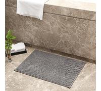 Mateju Bath Mats for Bathroom Non-Slip, Soft Chenille Bathroom Rug Absorbent Shower Machine-Washable for Bath and Tub Toilet, Snuffle Mat for Dogs and Puppies (50 * 80CM,Grey)