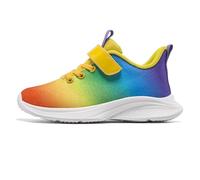 Mateju Boys Girls Trainers Non-Slip Kids Trainers, Breathable Kids Shoes Hook and Loop Fashion Sneakers Unisex Children's Sport Shoes for Walking Running, 3 Colors