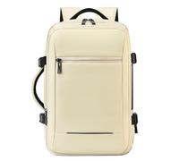 Mateju Cabin Bag Backpack, Carry On Flight Backpack, Men Woman Underseat Rucksack, Water-Repellent Hand Luggage Bag Casual Daypack, for Airplanes Plane Travel Work School (Beige,40x30x20cm)