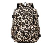 Mateju Cabin Bag Backpack, Carry On Flight Backpack Underseat Rucksack Splash-Resistant Hand Luggage Bag Casual Daypack for Men Woman Airplanes Plane Travel Work Office (Leopard Print,40x30x20cm)