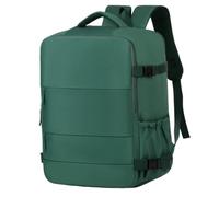 Mateju Cabin Bag Backpack, Carry On Flight Backpack Underseat Rucksack Splash-Resistant Oxford Hand Luggage Bag Casual Daypack for Airplanes Plane Travel Work Office (Green B,40x30x20cm)