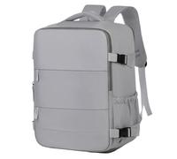 Mateju Cabin Bag Backpack, Carry On Flight Backpack Underseat Rucksack Splash-Resistant Oxford Hand Luggage Bag Casual Daypack for Airplanes Plane Travel Work Office (Light Gray B,40x30x20cm)