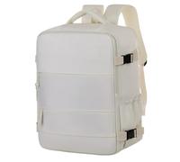 Mateju Cabin Bag Backpack, Carry On Flight Backpack Underseat Rucksack Splash-Resistant Oxford Hand Luggage Bag Casual Daypack for Airplanes Plane Travel Work Office (Milky White B,40x30x20cm)