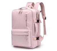 Mateju Cabin Bag Backpack, Carry On Flight Backpack Underseat Rucksack Water Resistant Hand Luggage Bag Casual Daypack for Men Woman Airplanes Plane Travel Work Office School (Pink)