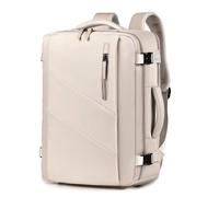 Mateju Cabin Bag Backpack, Carry On Flight Backpack Underseat Rucksack Water Resistant Hand Luggage Bag Casual Daypack for Men Woman Airplanes Plane Travel Work Office School (Beige)