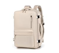 Mateju Cabin Bag Backpack, Carry On Flight Backpack Underseat Rucksack Water Resistant Hand Luggage Bag Casual Daypack for Men Woman Airplanes Plane Travel Work School (Beige)