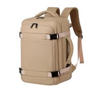 Mateju Cabin Bag Backpack, Carry On Flight Backpack Underseat Rucksack Water Resistant Hand Luggage Bag Casual Daypack for Men Woman Airplanes Plane Travel Work Office (Khaki Color,40x25x20cm)