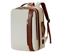 Mateju Cabin Bag Backpack, Carry On Flight Backpack Underseat Rucksack Water Resistant Oxford Hand Luggage Bag Casual Daypack for Airplanes Plane Travel Work Office (Beige,40x30x18cm)