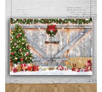 Mateju Christmas Balls Snowman Christmas Tree Photography Background Backdrop Cloth, Photo Background Cloth for Party Photoshoot Photo Studio Video Studio, 6x4FT