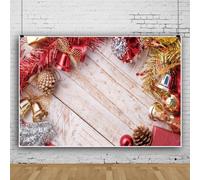 Mateju Christmas Photography Backdrop Christmas Elements Photography Background Cloth Xmas Party Decor Vinyl Backdrops Portrait Photo Studio Supplies Booth Props (10x7 FT,pinecone)