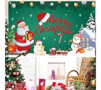 Mateju Christmas Photography Backdrop Christmas Garage Banners Merry Christmas Background Studio Photo Props Backdrop Decorations for Xmas New Year Birthday Family Party (180x110cm,Green)