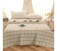 Mateju Coverless Duvet 4.5 Tog King Double Single Size,Blanket Cosy and Lightweight, Summer Quilted Duvet Ideal for Bedspreads Throw Soft Machine Washable (Light brown,150 * 200cm)