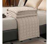 Mateju Coverless Duvet 4.5 Tog King Double Single Size, Quilt Cosy and Lightweight, Summer Quilted Duvet Ideal for Bedspreads Throw Soft Machine Washable (Light Brown,200 * 230cm)