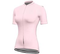 Mateju Cycling Jersey Women, Solid Color Cycling Clothing Road Cycle Bicycle Top Mountain Bike Shirts, Ladies Summer Breathable Quick Drying Women's Dirt Bike Shirts for Motocross (Light Pink,XL)
