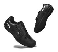 Mateju Cycling Shoes Mens and Women, Breathable Non-Slip No-Lock Indoor Bicycle Shoes, Outdoor Sports Riding Unisex Sneaker Rubber Sole Bike Sneaker (6001Black,12)