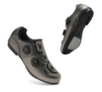 Mateju Cycling Shoes Mens and Women, Breathable Non-Slip No-Lock Indoor Bicycle Shoes, Outdoor Sports Riding Unisex Sneaker Rubber Sole Bike Sneaker -Model-A5 (Brown,5)