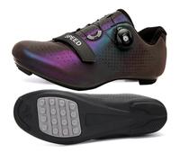 Mateju Cycling Shoes Mens and Women, Non-Slip No-Lock Indoor Bicycle Shoes, Unisex Breathable Sneaker Rubber Sole Bike Shoes, Outdoor Sports Riding Shoes Dark Blue