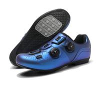 Mateju Cycling Shoes Mens Women, 5.5-11 UK Breathable Non-Slip No-Lock Indoor Bicycle Shoes, Unisex Sneaker Rubber Sole Bike Shoes, Outdoor Sports Riding Shoes (A5 Blue,7.5)