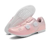 Mateju Cycling Shoes Mens Women, 5.5-11 UK Breathable Non-Slip No-Lock Indoor Bicycle Shoes, Unisex Sneaker Rubber Sole Bike Shoes, Outdoor Sports Riding Shoes (A5 Pink,7)
