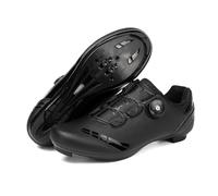 Mateju Cycling Shoes Mens Women, 5.5-11 UK Cycling Shoes with SPD Cleats Non-Slip Breathable Unisex Sneaker Road Bike for Gym, Outdoor, Indoor (10.5,T27 Black)