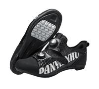 Mateju Cycling Shoes Women and Mens, Breathable Non-Slip No-Lock Indoor Bicycle Shoes, Outdoor Sports Riding Unisex Sneaker Rubber Sole Bike Sneaker (Black,7)