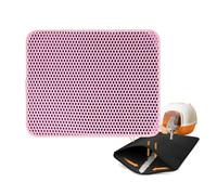 Mateju Dog Food Mat, Quick Drying Pet Feeding Mat for Food and Water, Puppies & Kittens Bowls, Non-Slip, EVA material (Pink,45x60cm)