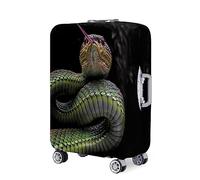 Mateju Elastic Luggage Covers, Snakes Suitcase Cover for 18-32in Suitcase Protectors, Trolley Case Protective Cover Anti-Scratch Washable Travel Suitcase Protector (Brownish Green,M(22”-24”))