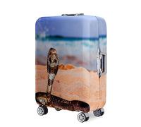 Mateju Elastic Luggage Covers, Snakes Suitcase Cover for 18-32in Suitcase Protectors, Trolley Case Protective Cover Anti-Scratch Washable Travel Suitcase Protector (Blue,M(22”-24”))