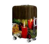 Mateju Elastic Luggage Covers, Suitcase Cover for 18-32in Suitcase Protectors, Trolley Case Protective Cover Anti-Scratch Washable Travel Suitcase Protector (M(22”-24”),Candle Red)