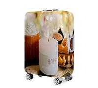 Mateju Elastic Luggage Covers, Suitcase Cover for 18-32in Suitcase Protectors, Trolley Case Protective Cover Anti-Scratch Washable Travel Suitcase Protector (M(22”-24”),Aroma Candle)