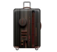 Mateju Elastic Suitcase Cover Luggage Covers Protectors 3D Geometry Pattern, 18-32 Inch Trolley Case Protective Cover Anti-Scratch Travel Suitcase Protector (Gear,XL)