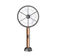 Mateju Electric Fly Swatter Racket Rechargeable, Electric Bug Zapper USB Rechargeable Mosquito Bat Large Surface Racket Mosquito for Home Indoor & Outdoor (XH-555 gold)