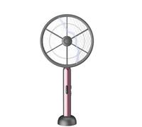 Mateju Electric Fly Swatter Racket Rechargeable, Electric Bug Zapper USB Rechargeable Mosquito Bat Large Surface Racket Mosquito for Home Indoor & Outdoor (XH-555 pink)