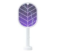 Mateju Electric Fly Swatter Racket Rechargeable, Electric Bug Zapper USB Rechargeable Mosquito Bat Large Surface Racket Mosquito for Home Indoor & Outdoor (730 White)