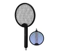 Mateju Electric Fly Swatter Rechargeable USB Bug Zapper Racket Large Surface Racket Mosquito Killer Portable Mosquito Bat Electric Bat for Killing Flies for Indoor Outdoor Home (Black)