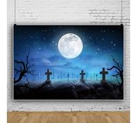 Mateju Halloween Backdrop Vinyl Photography Background, Happy Party Decorations Banner Suplies, Christmas Photo Backdrop Decorations Photo Studio Backdrop Props (6x4FT,blue)