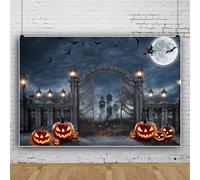 Mateju Halloween Backdrop Vinyl Photography Background, Happy Party Decorations Banner Suplies, Christmas Photo Backdrop Decorations Photo Studio Backdrop Props (10x7FT,scary h)