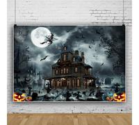 Mateju Halloween Backdrop Vinyl Photography Background, Happy Party Decorations Banner Suplies, Christmas Photo Backdrop Decorations Photo Studio Backdrop Props (10x7FT,scary b)
