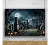 Mateju Halloween Backdrop Vinyl Photography Background, Happy Party Decorations Banner Suplies, Christmas Photo Backdrop Decorations Photo Studio Backdrop Props (10x6.5FT,scary f)
