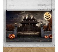 Mateju Halloween Backdrop Vinyl Photography Background, Happy Party Decorations Banner Suplies, Christmas Photo Backdrop Decorations Photo Studio Backdrop Props (7x5FT,castle)