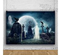 Mateju Halloween Backdrop Vinyl Photography Background, Happy Party Decorations Banner Suplies, Christmas Photo Backdrop Decorations Photo Studio Backdrop Props (6x4FT,crow)