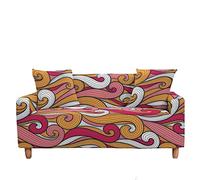 Mateju High Stretch Sofa Cover 1 2 3 4 Seater, Psychedelic Sofa Slipcovers Elastic FabricNon Slip Armchair Loveseat Couch Covers Washable Furniture Protector (Pink abstract,1 Seater:90-140cm)