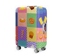 Mateju Luggage Covers, Suitcase Cover for 18-32in Suitcase Protectors, Bread Print Trolley Case Protective Cover Anti-Scratch Elastic Washable Travel Suitcase Protector (Multicolour,M)